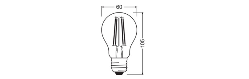 ledvance Standard lamp value classic cla 5,9w/830 806lm e27 cl