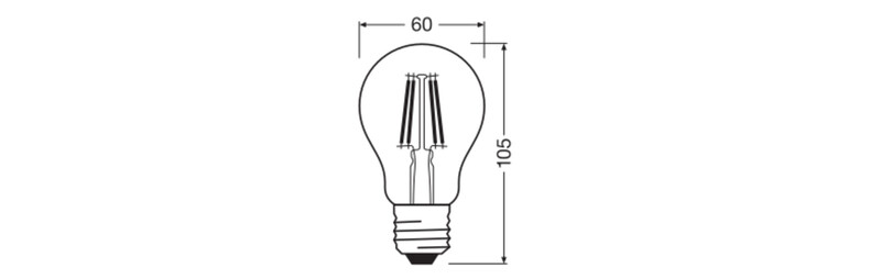 ledvance Standard lamp value classic cla 3,4w/830 470lm e27 cl