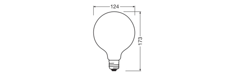 ledvance Decorative lamp value classic g125 17w/827 2452lm e27 fr
