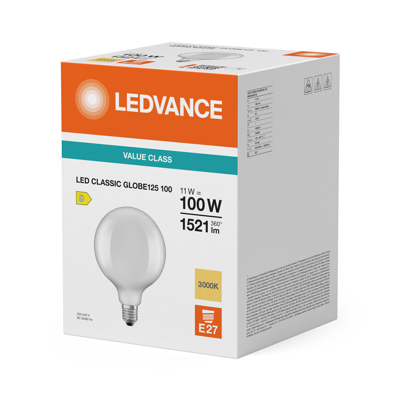 ledvance Decorative lamp value classic g125 11w/830 1521lm e27 fr