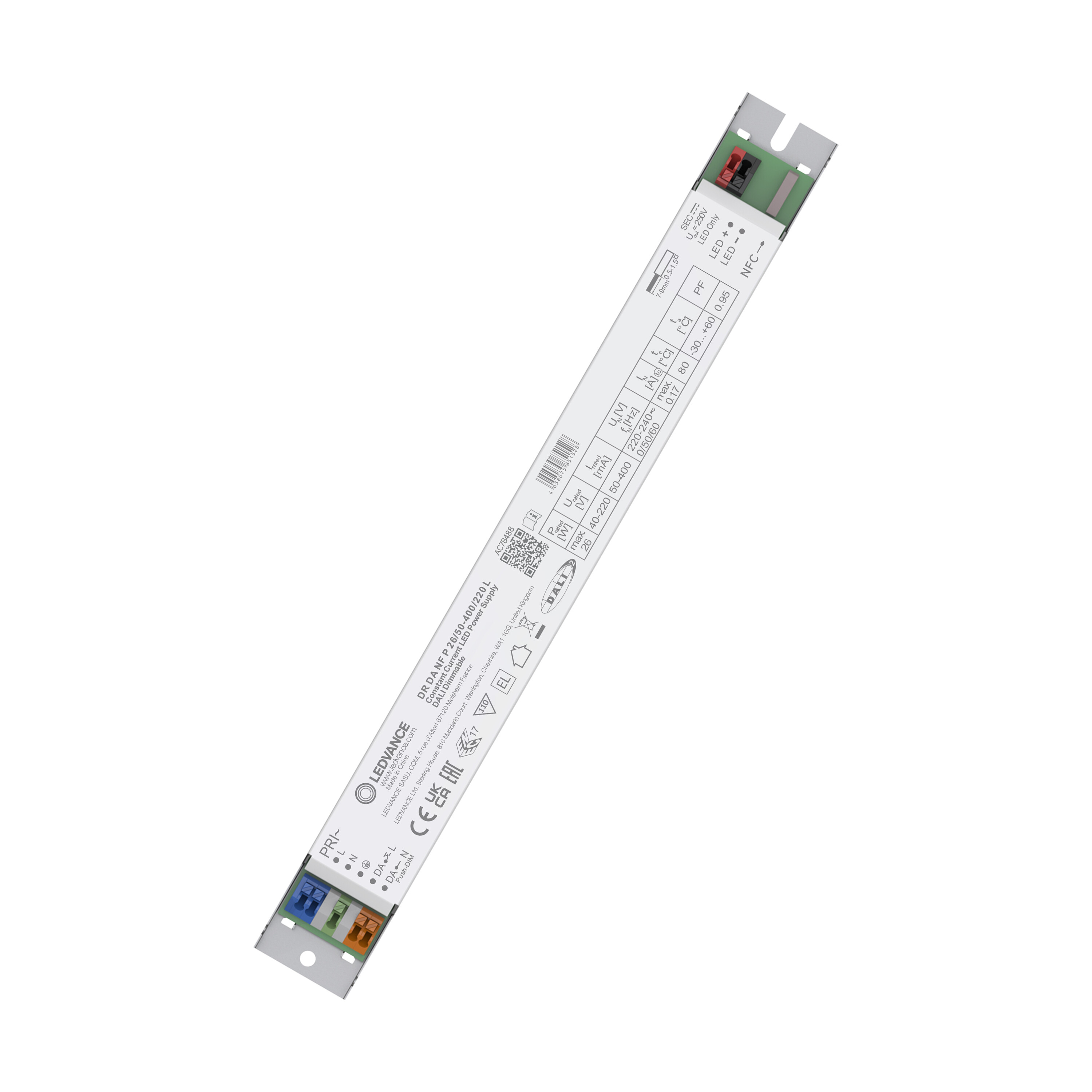 ledvance Elektroniskt driftdon dr dali p 26/50-400/220 nfc