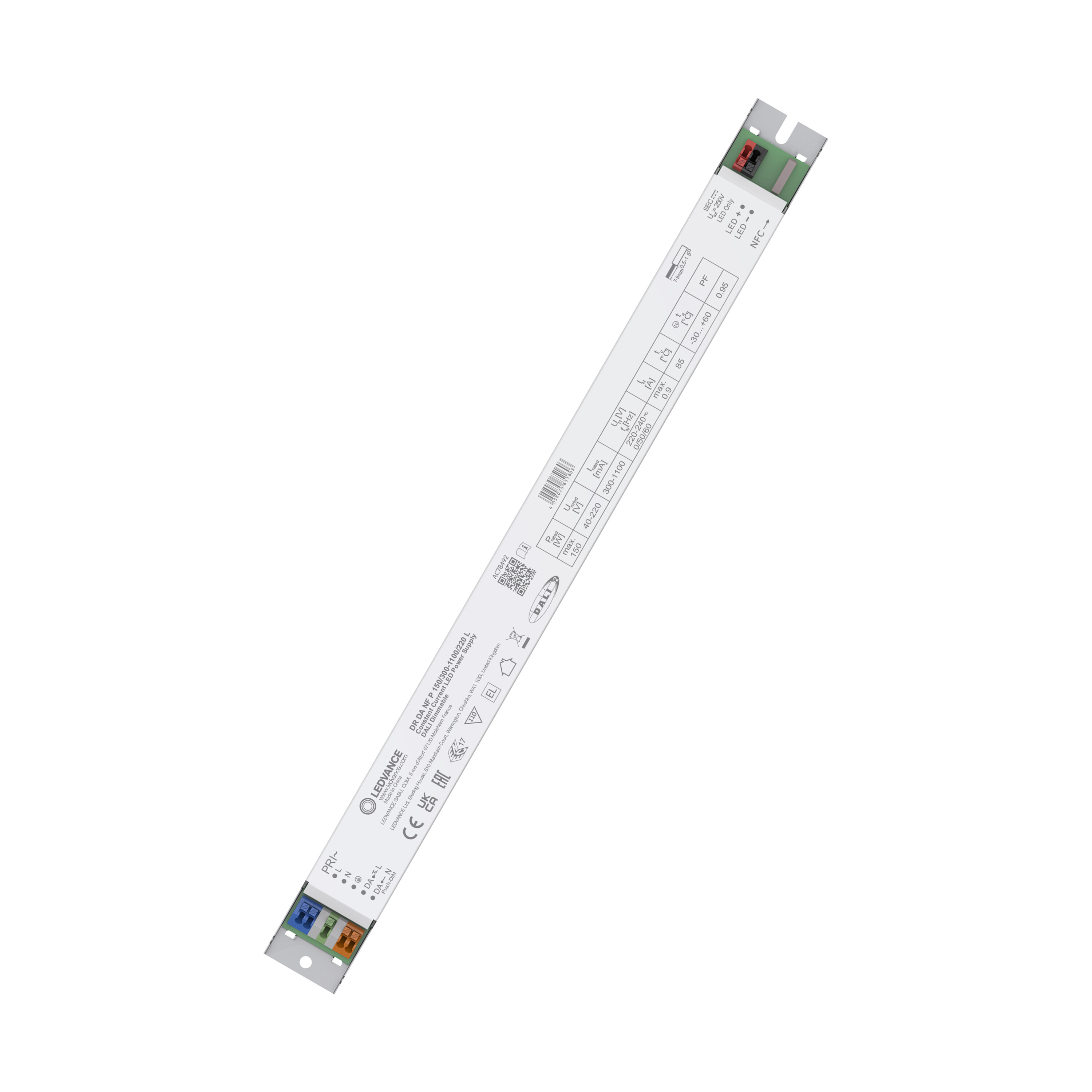 ledvance Elektroninen liitäntälaite dr dali p 150/300-1100/220 nfc