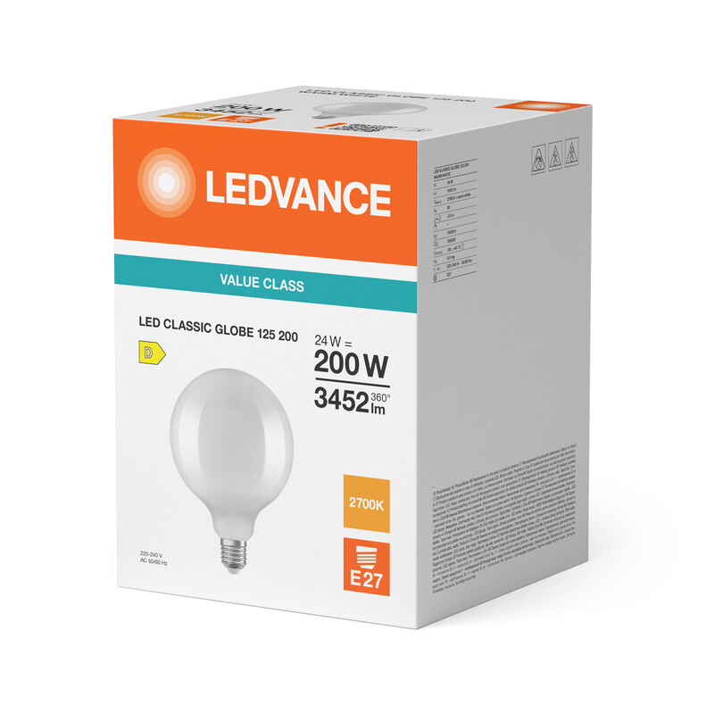 ledvance Decorative lamp value classic g125 24w/827 3452lm e27 fr