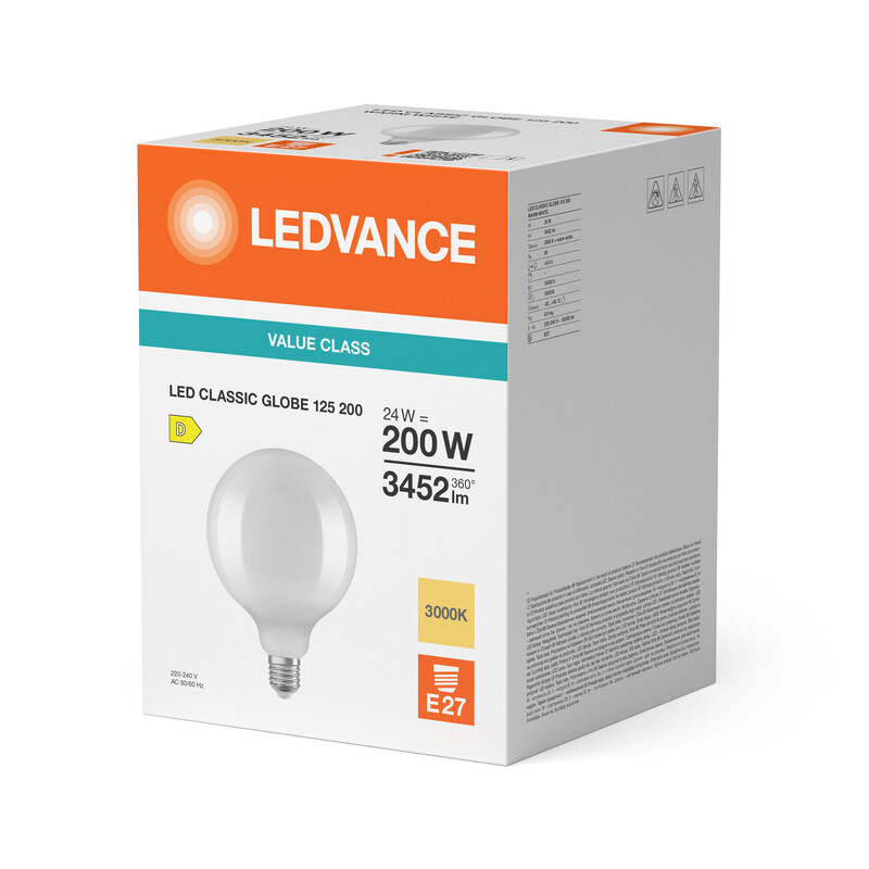 ledvance Decorative lamp value classic g125 24w/830 3452lm e27 fr