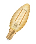LED LAMP CL BW 22 CANDLE TWISTED E14 FIL GOLD