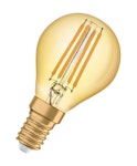 LED LAMP CL P 35 SMALL BULB E14 FIL GOLD