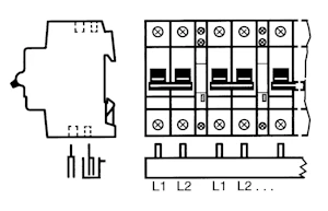 abb Skinne, l1,l2,h.. 48mod, 16mm2 2cdl220001r1648