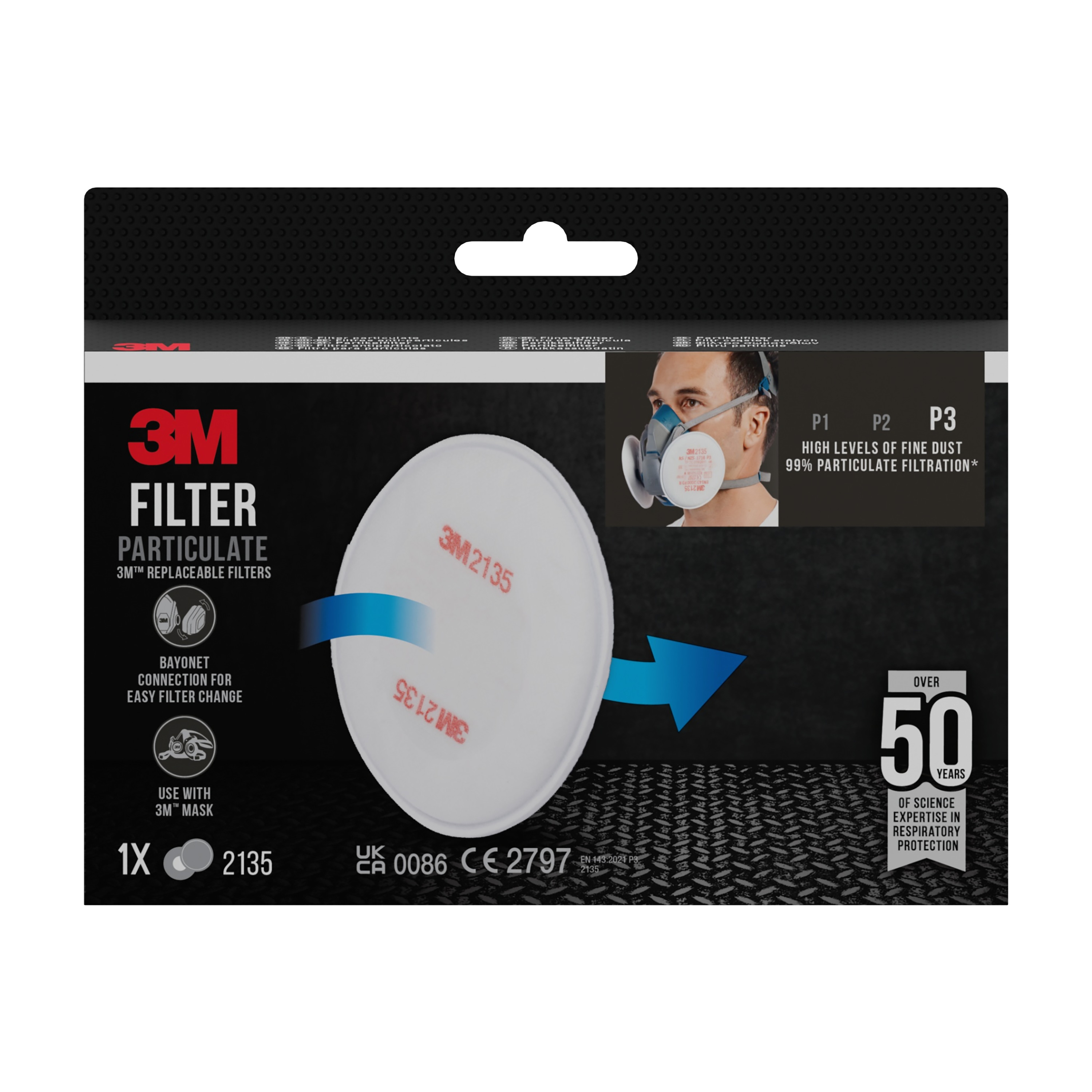 3m Partikelfilter 3m 2135pro1 p3r 1-par