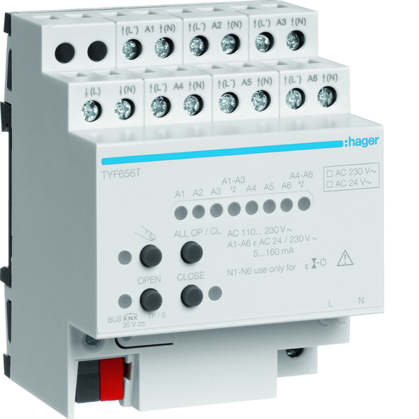 hager Lähtöyksikkö knx hager tyf656t 6k/triac läm. din