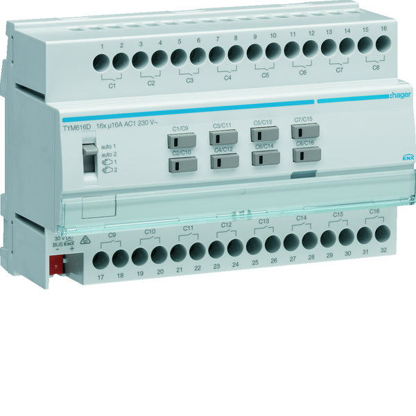 hager Lähtöyksikkö knx hager tym616d 16/8x16a rlcv din