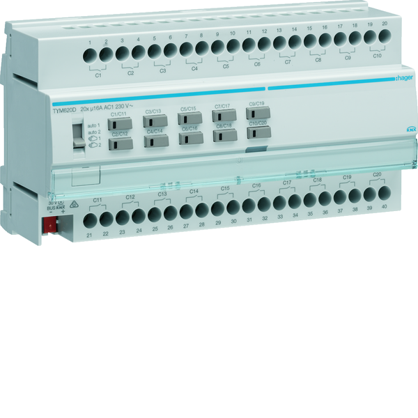 hager Belysningsaktor knx txm620d 20/10x16a rlcv din