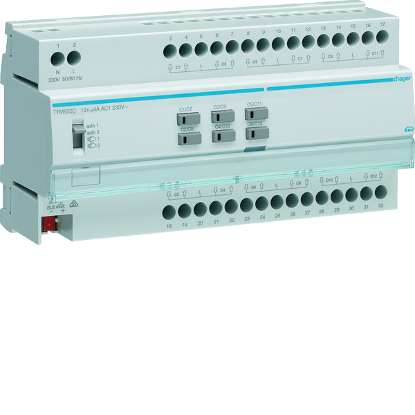 hager Lähtöyksikkö knx hager tym632c 12x4a vs din