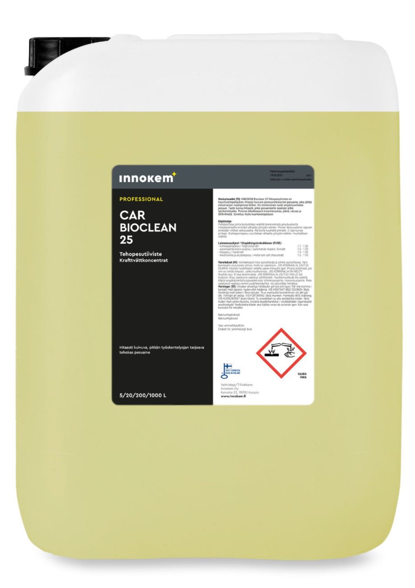 innokem Bioclean 25 tehopesutiiviste 20l