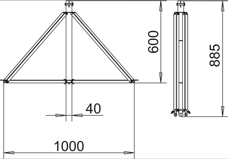 ASENNUSALUSTA OBO ISFANG 3B-100 AL, 40MM