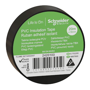 schneider electric Pvc iso. tape 19mmx20m sort