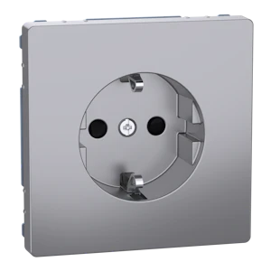 schneider electric Vägguttag d-life 1-vägs jord silver