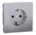 schneider electric Vägguttag d-life 1-vägs jord silver
