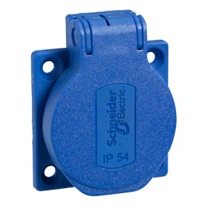 schneider electric Stikkont. 2p 10/16a 50x50 blå