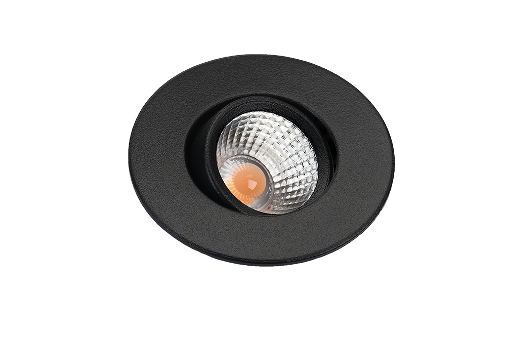 Mini downlight NANO TILT SORT 4W LED 3000K 36D