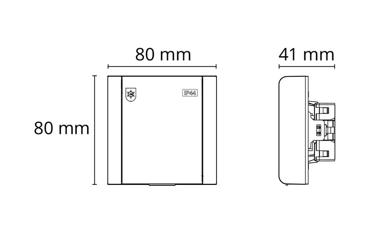 sg armaturen Socket outlet install 1 so white