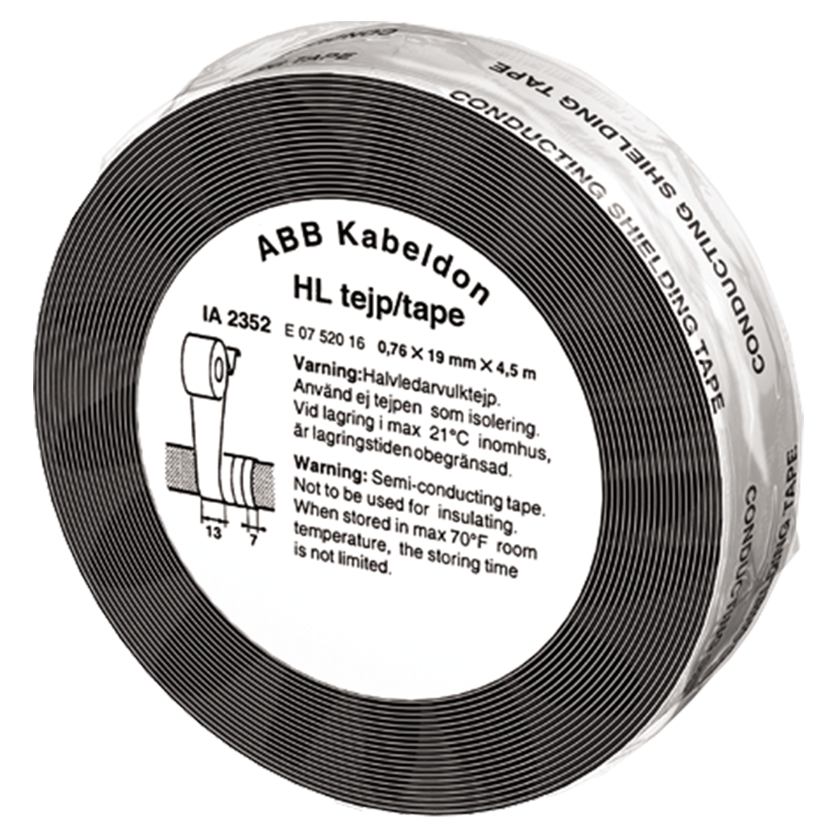 HALVLEDARTEJP IA 2352 L=4,5M, B=19MM, 0,8MM