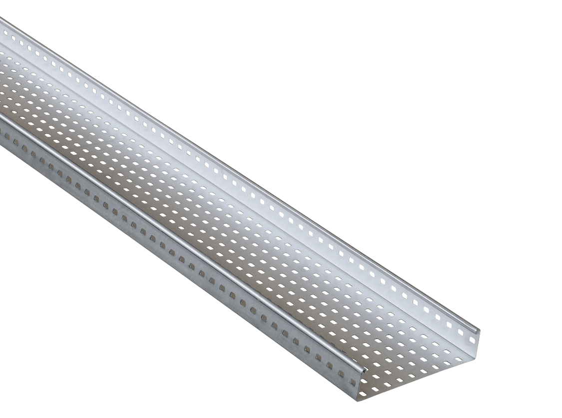 RÄNNA PERFORERAD 400MM 2M VIT MP-3631V