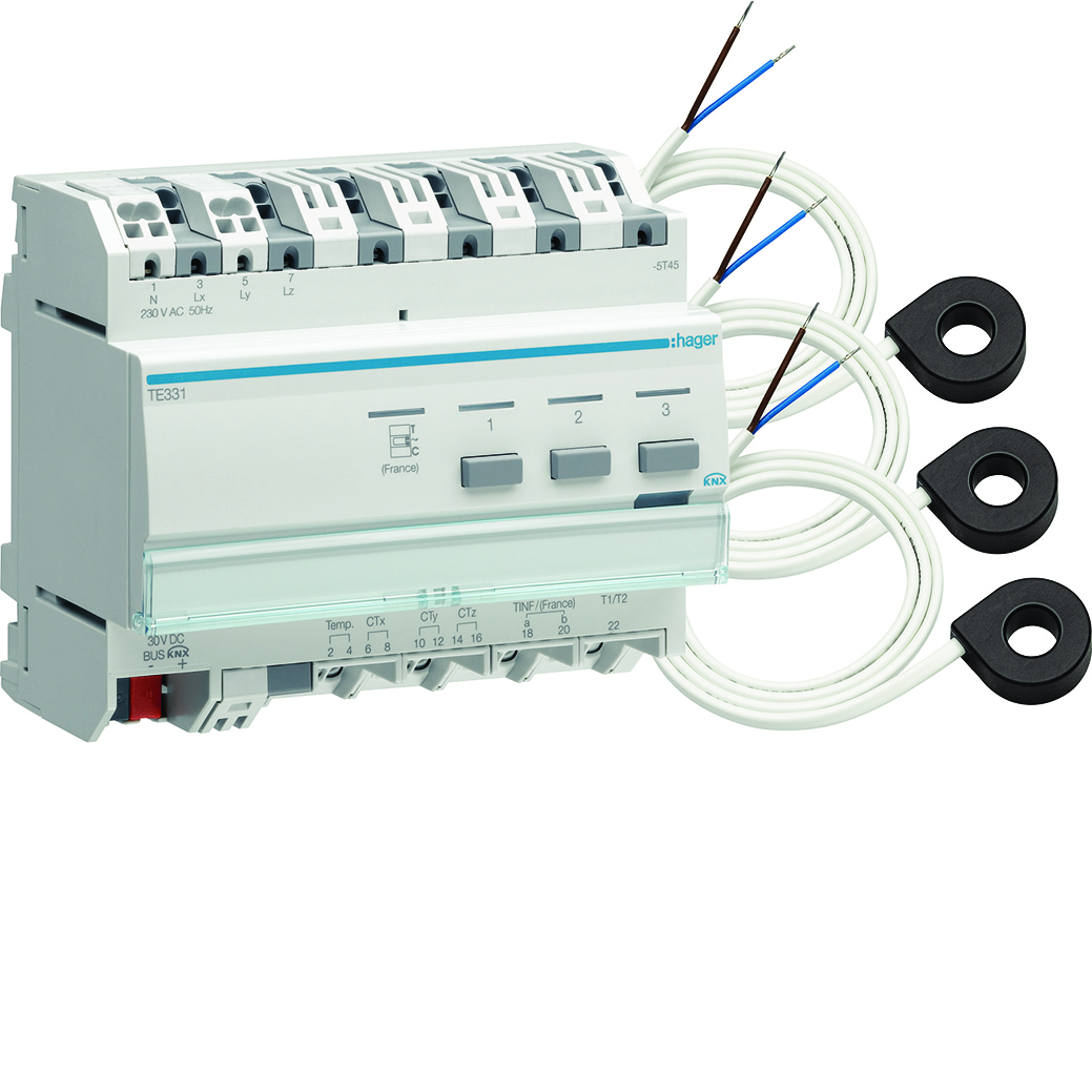 TULOYKSIKKÖ KNX TE332 3-KAN 2T 0-90A T DIN