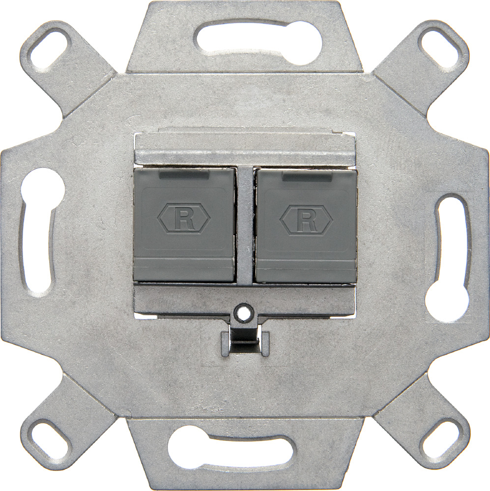 hager Data socket outlet 2xrj45 cat6a iso stp mod.
