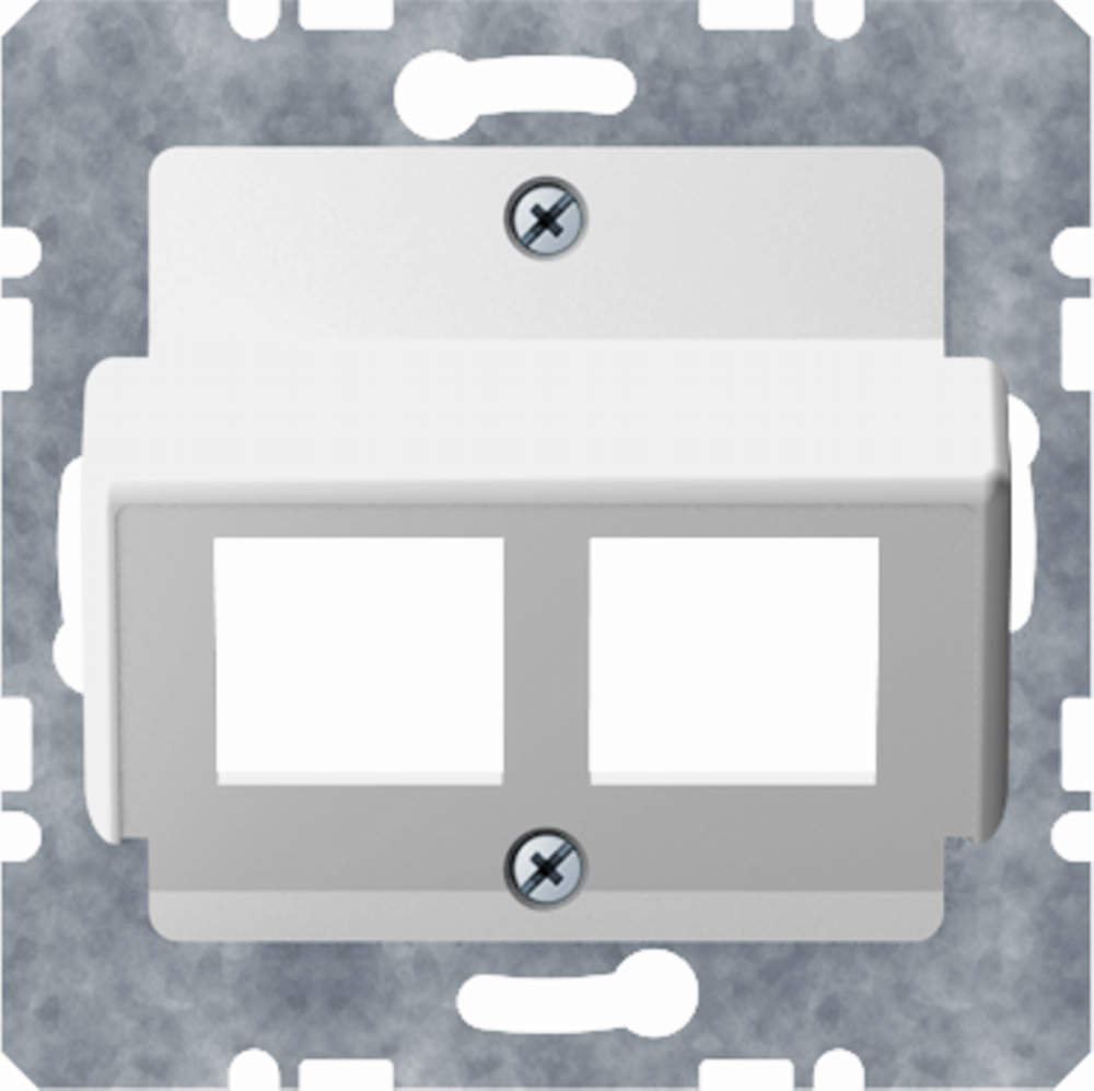 CENTRUMBRICKA 2xRJ45 Lexcom vit