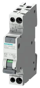 siemens Jordfeilautomat tn 6 ka 18mm 30 ma c16