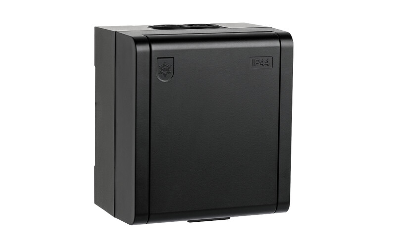 VÄGGUTTAG INSTALL STIKK PV IP44 SVART