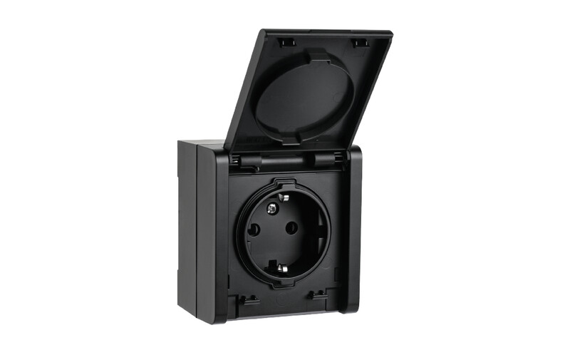 sg armaturen Socket outlet install outlet surface mounted ip44 bl
