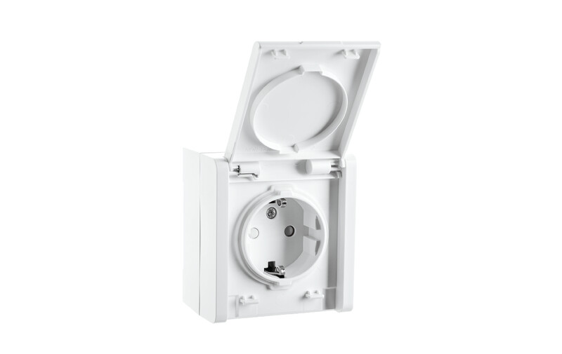 sg armaturen Socket outlet install outlet surface mounted ip44 wh