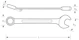 bahco Ratchetring spanner 1rm-19