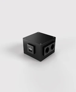 powerparts Utenpåliggende strømsøyle sort