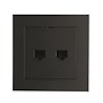TELE OUTLET INSTALL RJ45 BLACK RECESSED CAT6