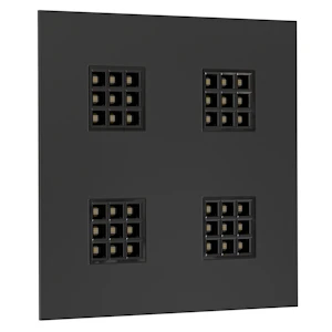 unilamp Square kube r600 3000/4000k sort u/drive