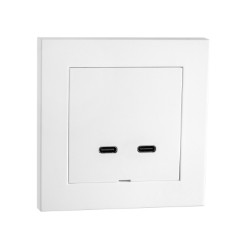 sg armaturen Vägguttag install usb 2xc lader 45w if hvit