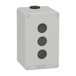 schneider electric Trykknappboks metall grå høy for 3xø22