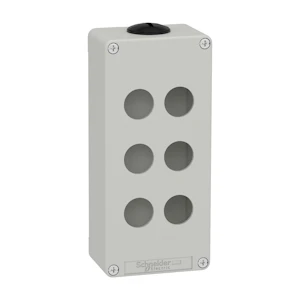schneider electric Trykknappboks metall grå for 6xø22